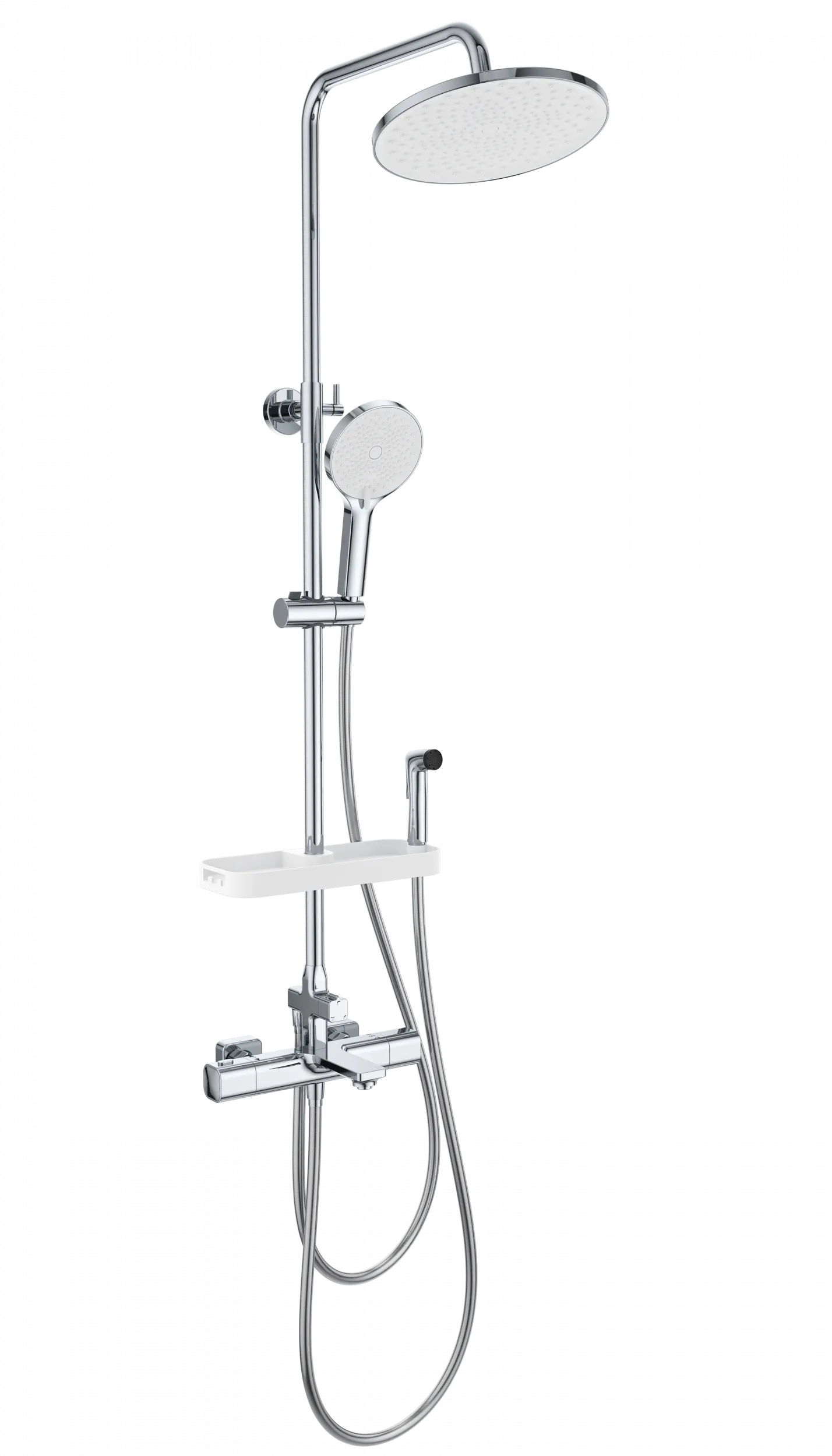 Душевая система с термостатом WONZON & WOGHAND SOLID, Хром (WW-C3011-A1-CR)