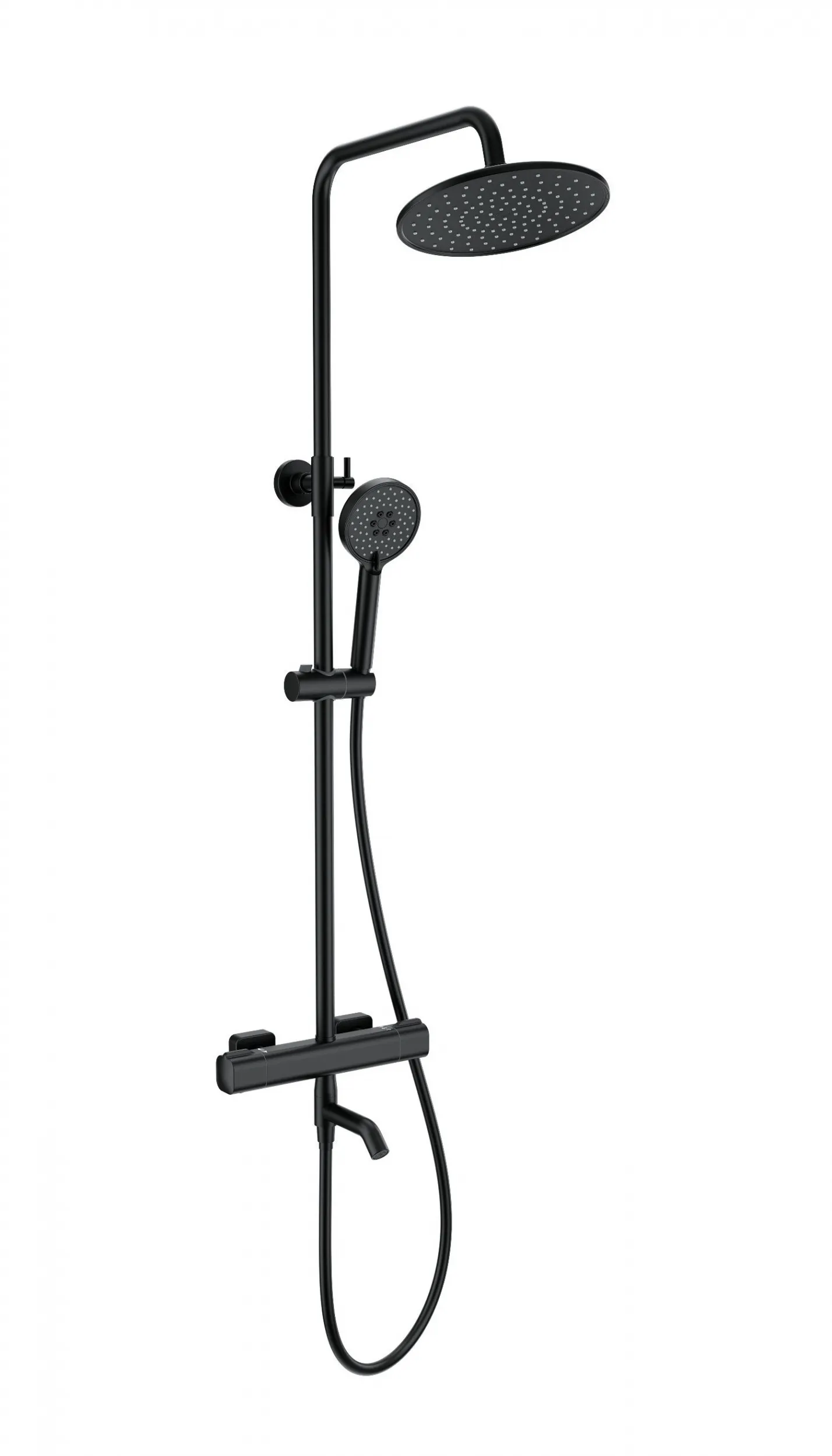 Душевая система с термостатом WONZON & WOGHAND STAY 1, Черный матовый (WW-B3051-A1-MB)