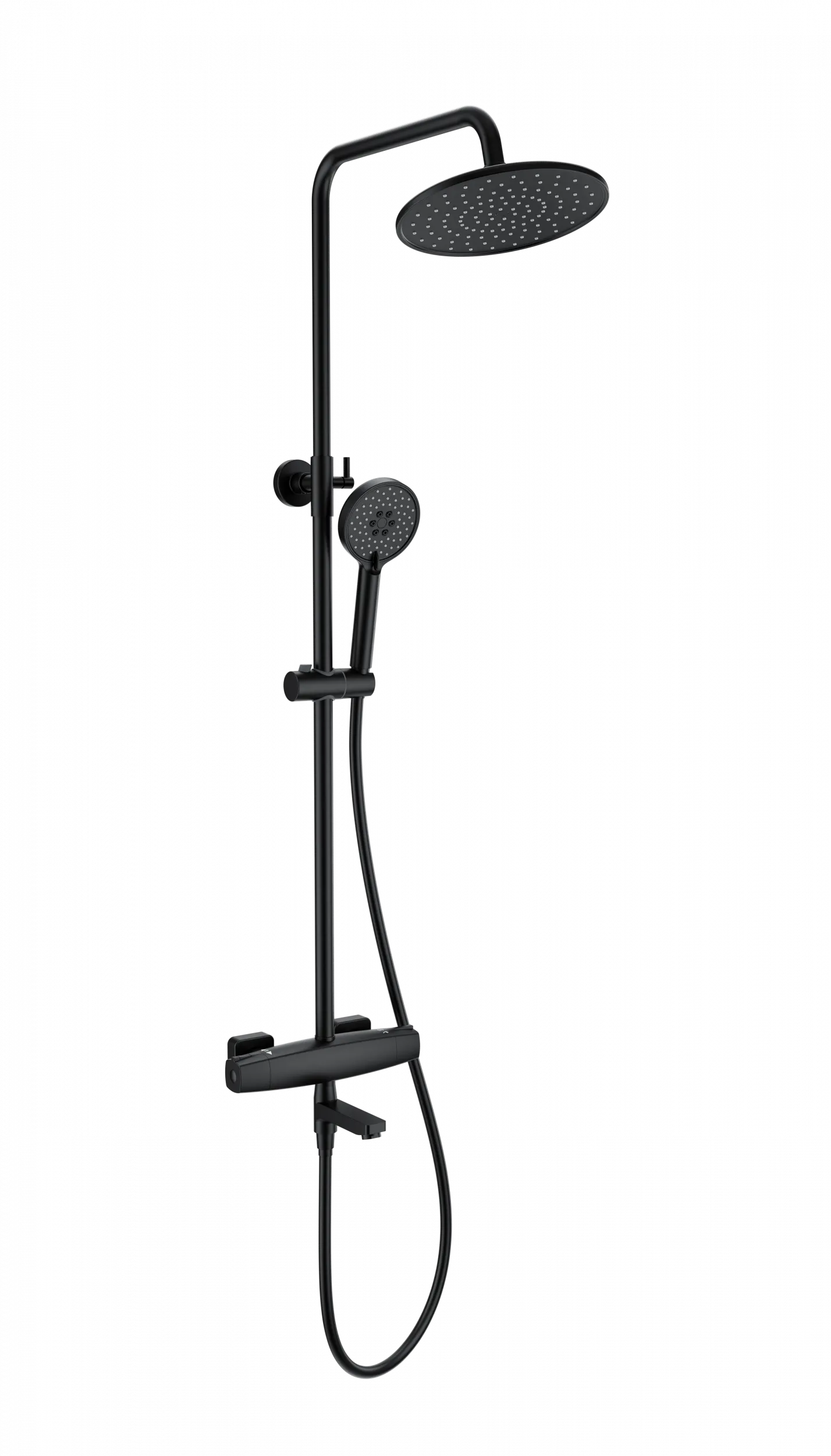 Душевая система с термостатом WONZON & WOGHAND NEO, Черный матовый (WW-B3035-A3-MB)