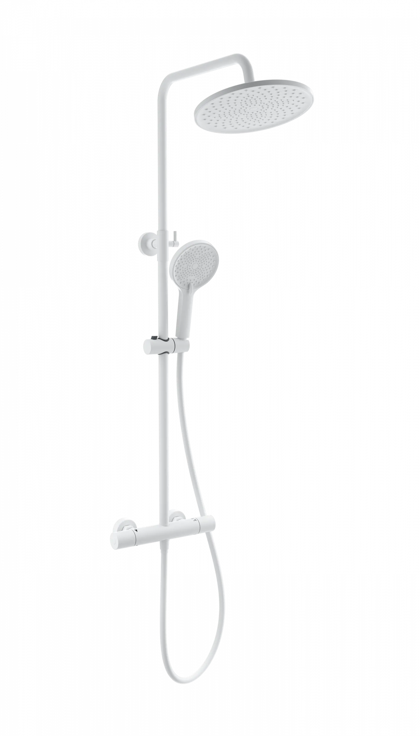 Душевая система с термостатом WONZON & WOGHAND INN 1, Белый матовый (WW-B3013-T1-MW)